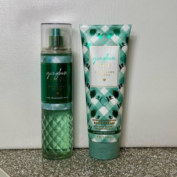 Bath and Body Works Gingham Fresh Body Care Gift Set NWT - Picture 2 of 4